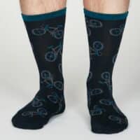 SPM502 NAVY BLUE Wesley Bamboo Bicycle Socks In Navy Blue 2 e1604435712418