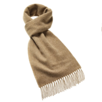 Camel merino lambswool scarf