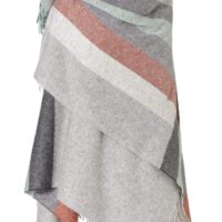 T0536 N08 Lambswool Stripe Coral Mint Mini Ruana scaled