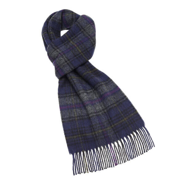 S0470 - F05 Lambswool Country Scarf Canterbury Navy