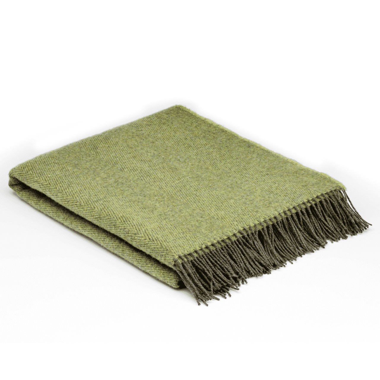 Jade Lime Reversible Pure Wool Throw Wild Wool