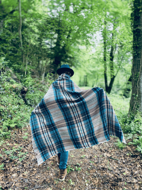 WildWool welsh pure wool recycled picnic throw