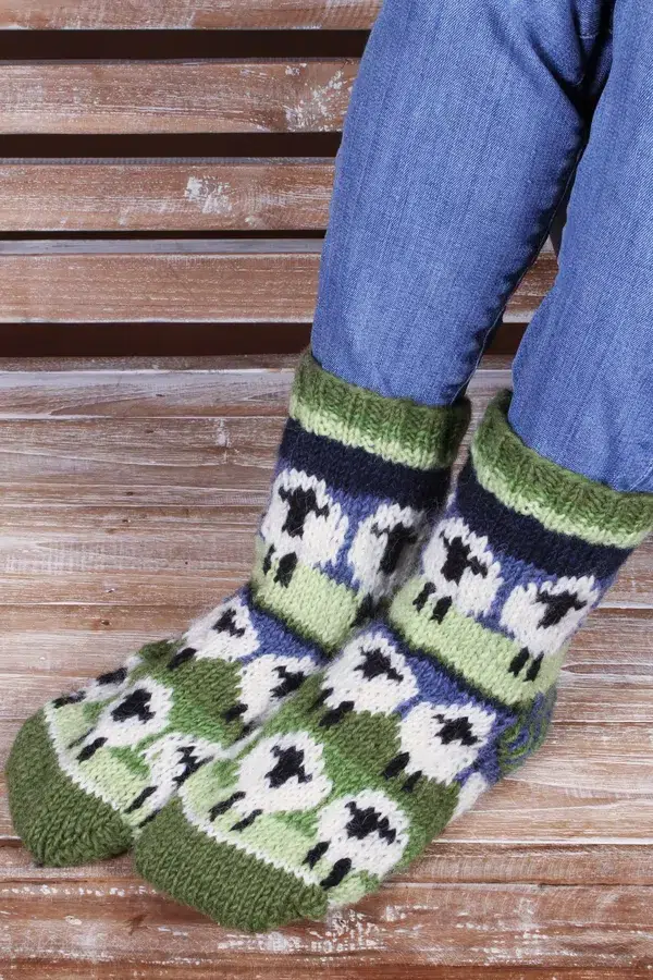 flock of sheep wool sofa socks