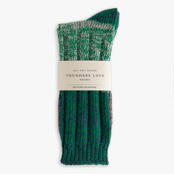 WildWoolPic Thunders love recycled socks charlie green