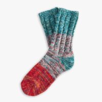 WildWoolPic Thunders love recycled socks helen red love pair