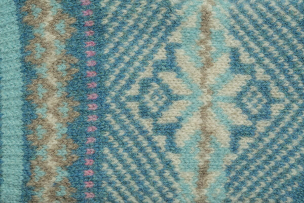 Teal Fairisle Close up glove