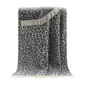 Leopard Print woollen throw