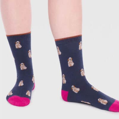 SPW798 Womens Bamboo Socks Dogs