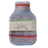 Recycled woollen hot water bottle