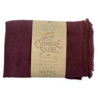 Fairtrade cashmere scarf plum