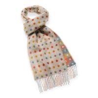 Merino wool scarf beige spot