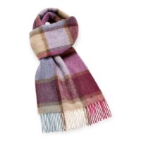 Merino wool scarf patley pink