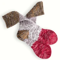 Charlie Red and Coffee Recycled Cotton Socks (Small)