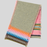 Pink Willow Alloa fairisle scarf