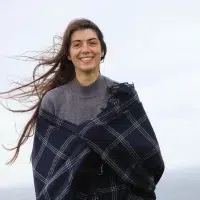 Navy Windowpane Pashmina