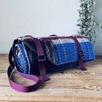 'Alder Mahogany' Recycled Pure Wool Picnic Blanket (Cotton Wax Backing)