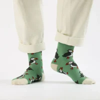 Save The Puffin Bamboo Sock