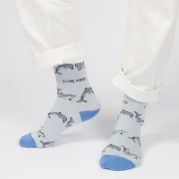Save the Dophin Bamboo Sock