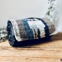 'Baptisia' Pure Wool Recycled Walkers Companion (Navy Wax Cotton Underside)