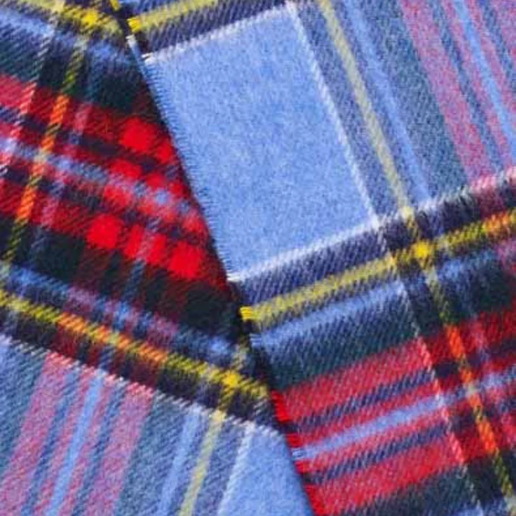BlueVintageStewartTartanScarf grab