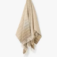 Lambswool Throw Ombre Diamond - Natural