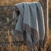 Cosy Aqua Pure Wool Throw