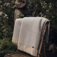 Grey Beehive Pure Wool Throw