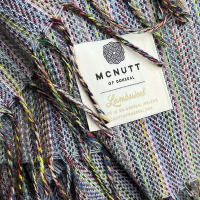 Chalk Blue Rainbow Merino Lambswool Throw