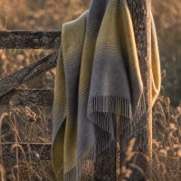 Starry Night Yellow Pure Wool Throw