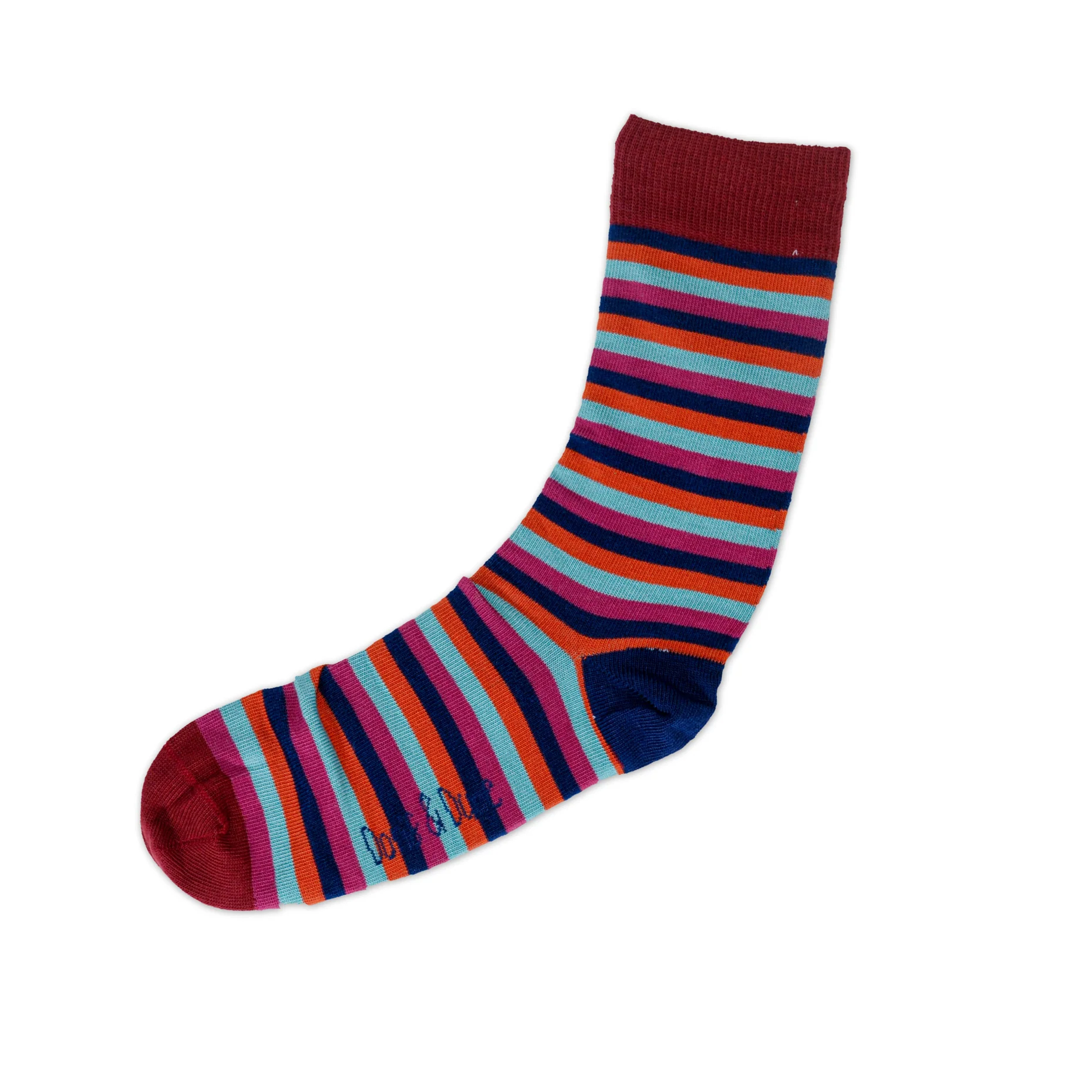 Orange Stripe Doris And Dude Sock Orange Stripe Doris And Dude Sock