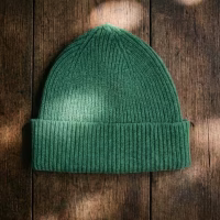 Clyde Fisherman Merino Beanie, Green