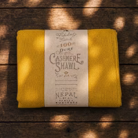 Mustard Fairtrade Cashmere Shawl