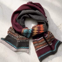 Alloa Fairisle Scarf, Golden Birch