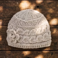 Fairtrade Pure Wool Chamonix Flower Beanie