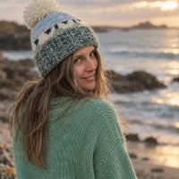 Fairtrade Mohair Blend 'Hazy Sheep' Bobble Hat