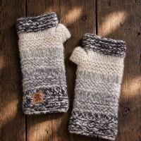 Fairtrade Mohair Blend 'Smoke' Sierra Nevada Wristies