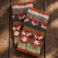 Fairtrade Pure Wool Skulk of Foxes Wristies