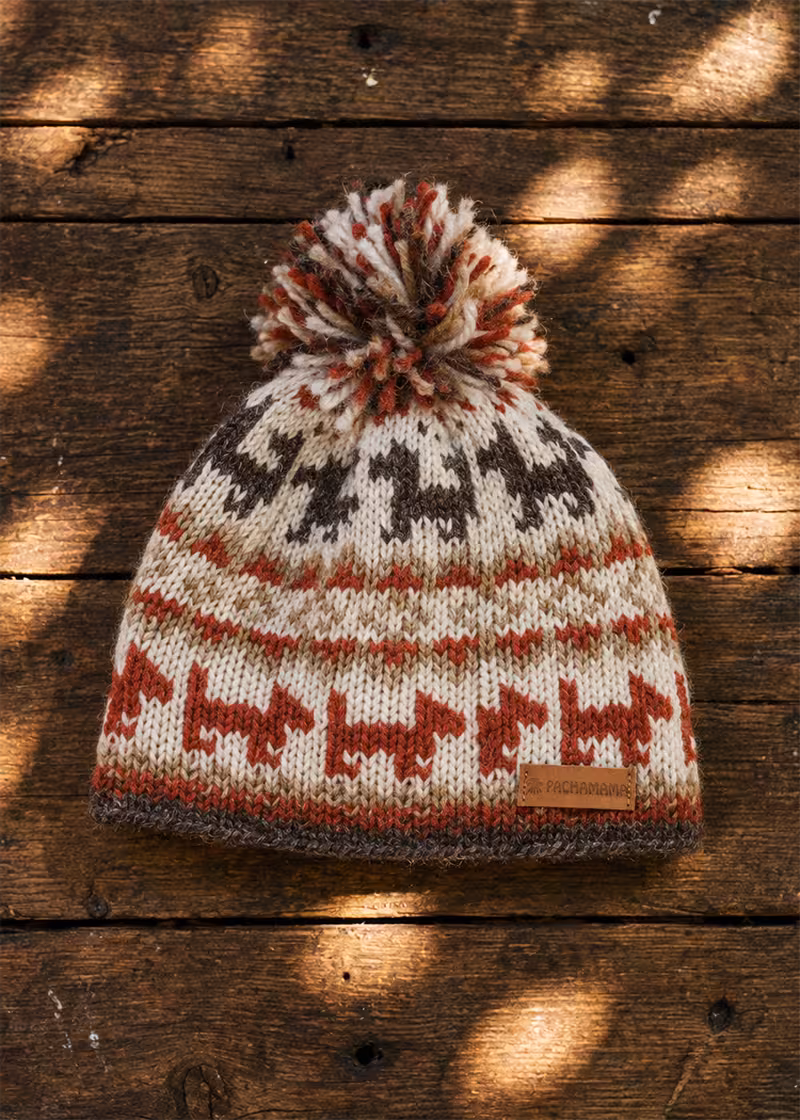 pachamama-walking-the-dog-pure-wool-bobble-beanie-ww pachamama-walking-the-dog-pure-wool-bobble-beanie-ww