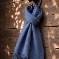 Airforce Blue Lambswool Scarf